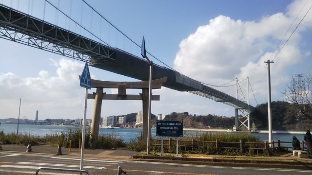 福岡側からみる関門橋