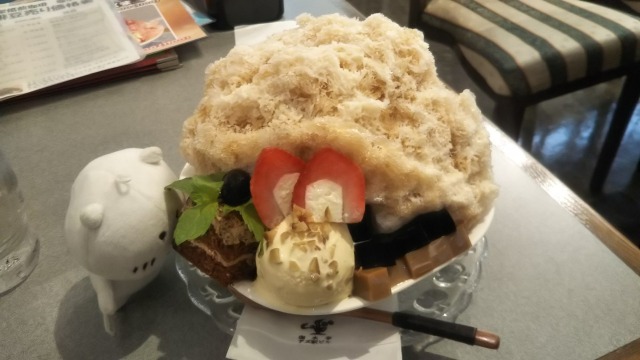 カフェ・レストラン珈水亭の水出しコーヒーの雪くま
