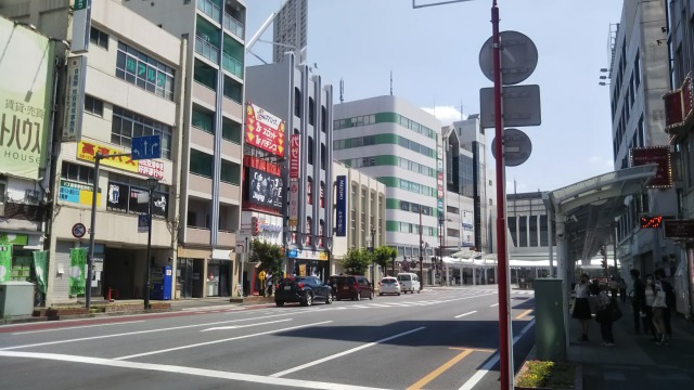 熊谷駅前の通り