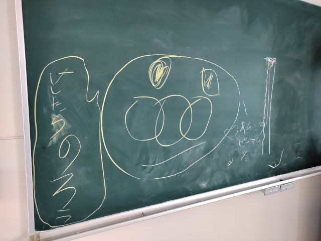 旧桜小学校3階共用会議室の黒板