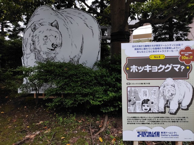 ゴールデンカムイ展東京ドームに隠れているホッキョクグマ