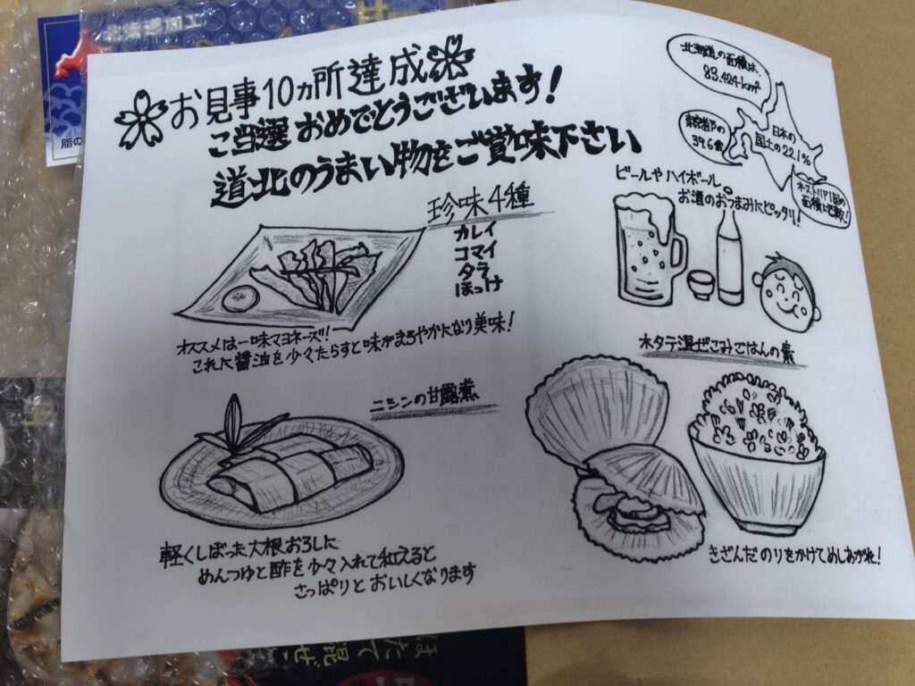 【映画館メモリアルラリー2024in北海道】の当選した特産品詰め合わせセットの紹介